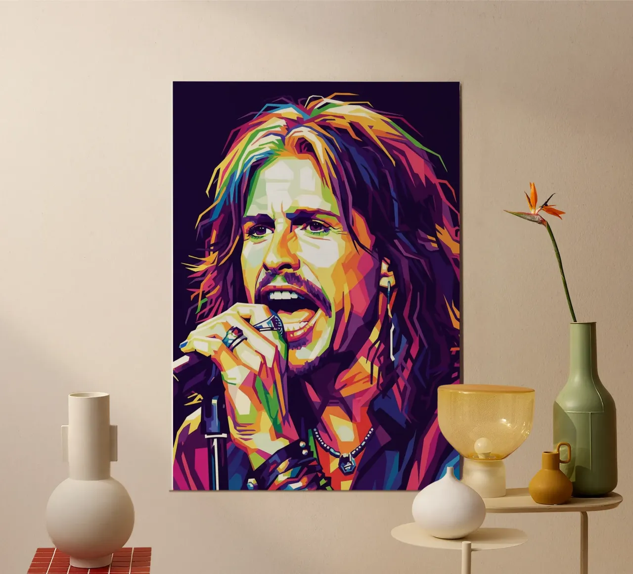 Steven Tyler pop art portrait hahnemühle by Hantamrata
