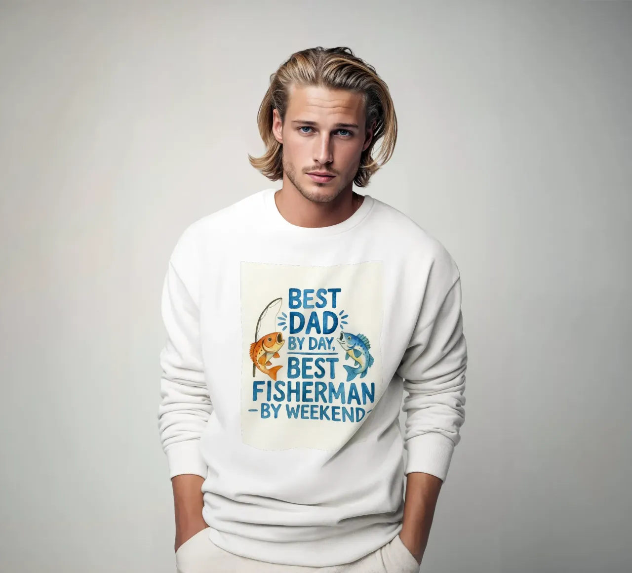 beste vader visser sweatshirt van wadasx