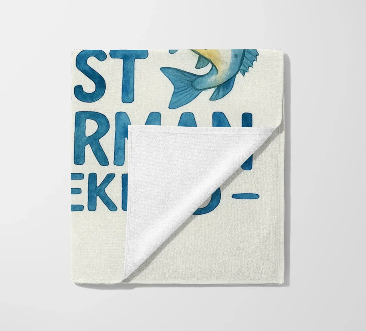 beste vader visser strandhanddoek van wadasx