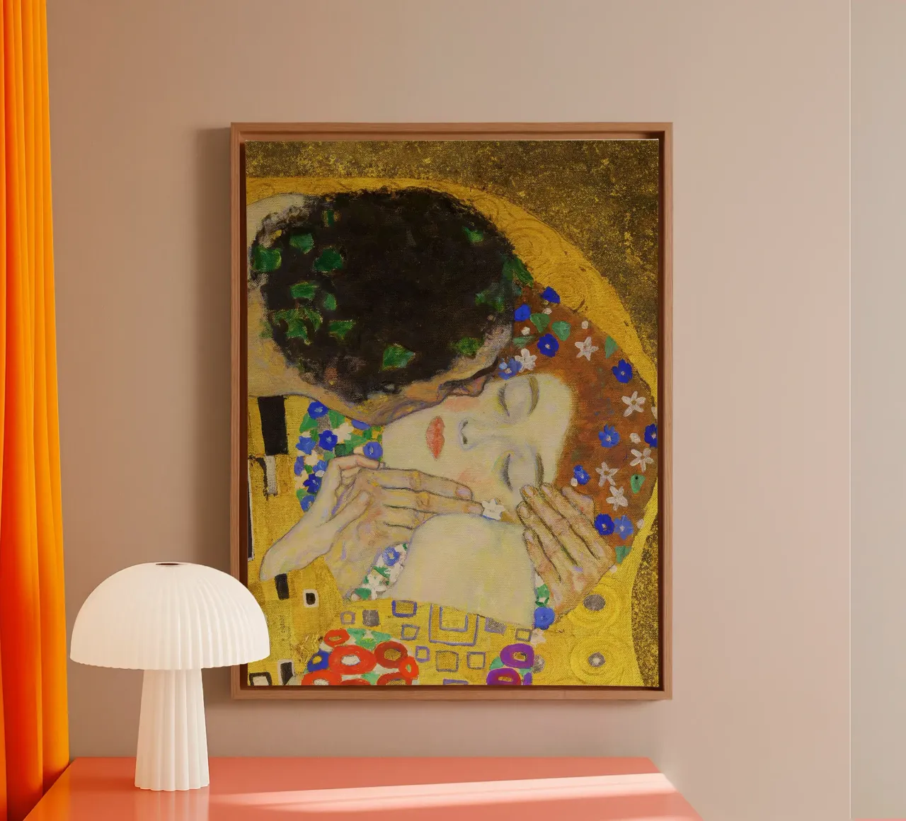 Il bacio (particolare) IV tela con Cornice a cassetta da Roy Terrell