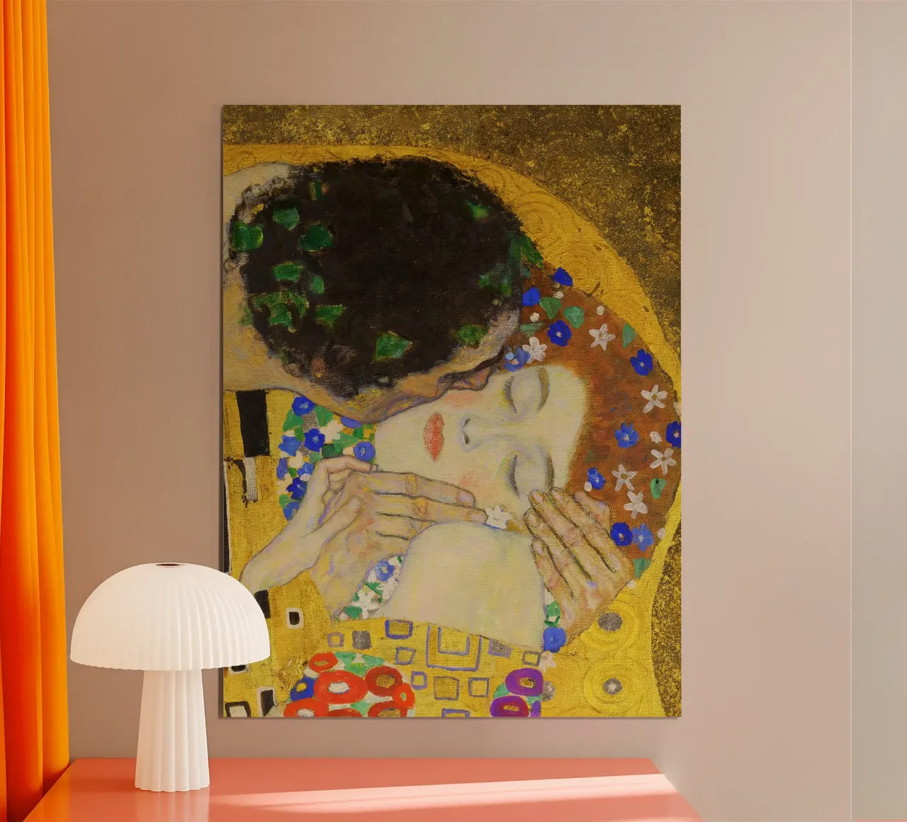 Il bacio (particolare) IV poster con telaio in alluminio da Roy Terrell