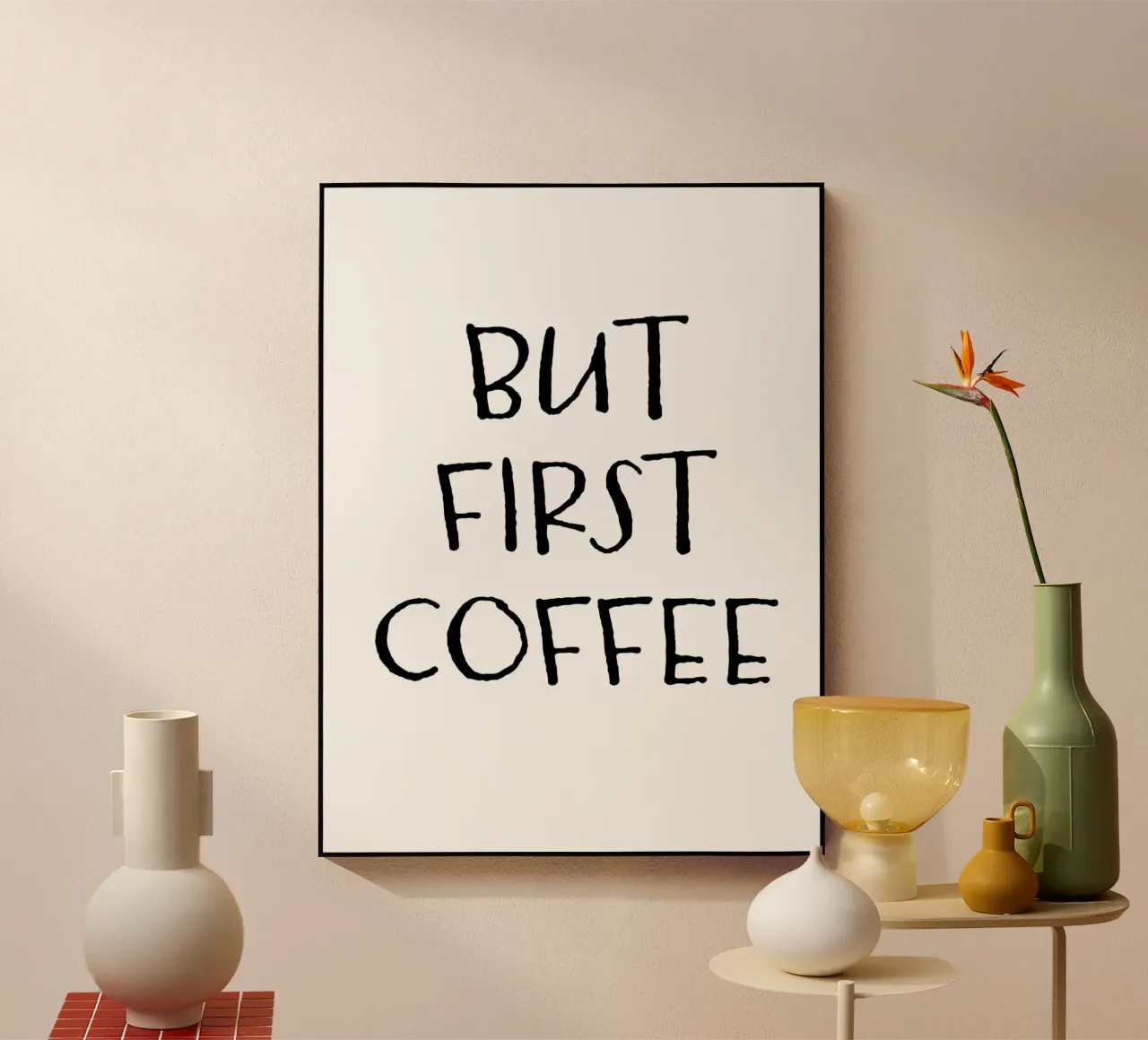 But First Coffee 5 plexiglass da The Type Club Tokyo