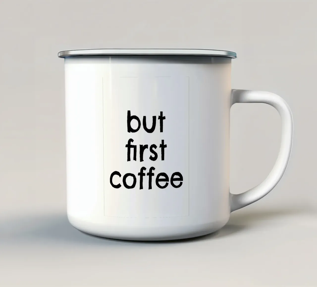 But First Coffee 7 tazza in smalto da The Type Club Tokyo