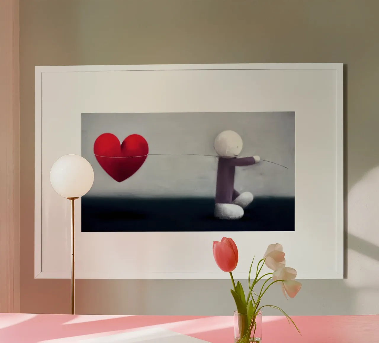 Gefangen in der Liebe Doug hyde Poster mit Kunststoffrahmen von Hyde Hi