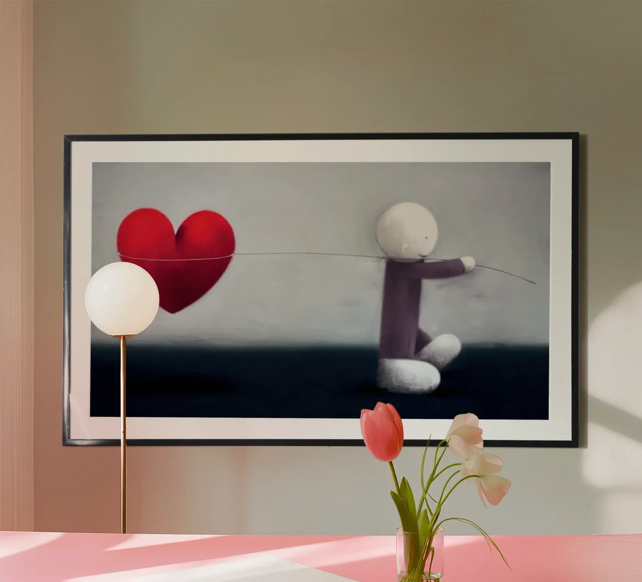 Gefangen in der Liebe Doug hyde Poster mit Kunststoffrahmen von Hyde Hi