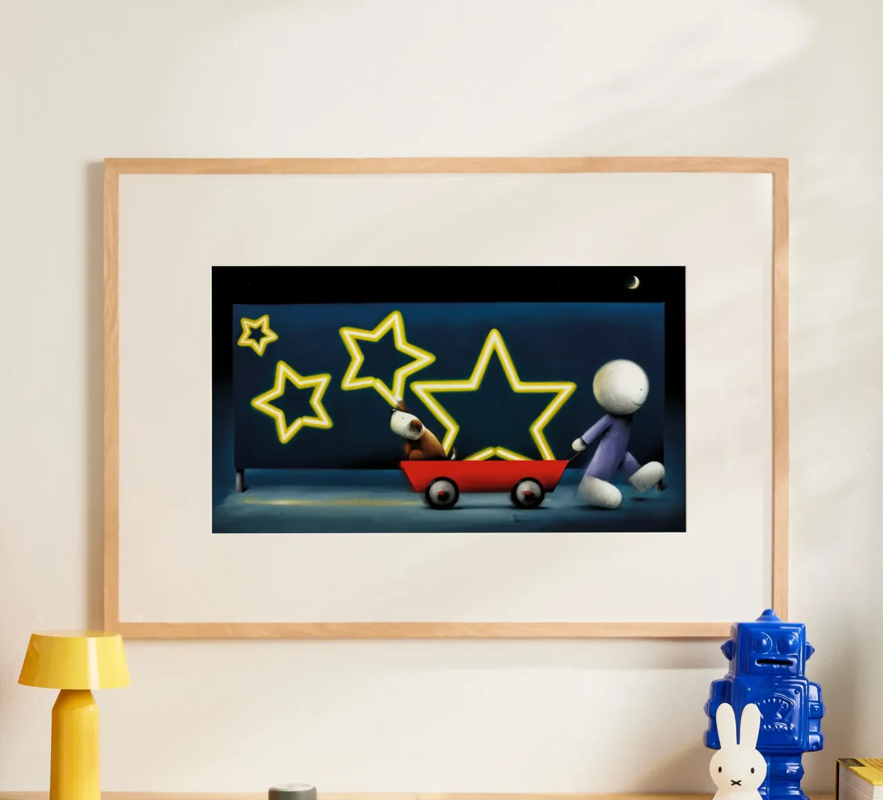 Segno zodiacale Doug hyde poster con telaio in legno da Hyde Hi