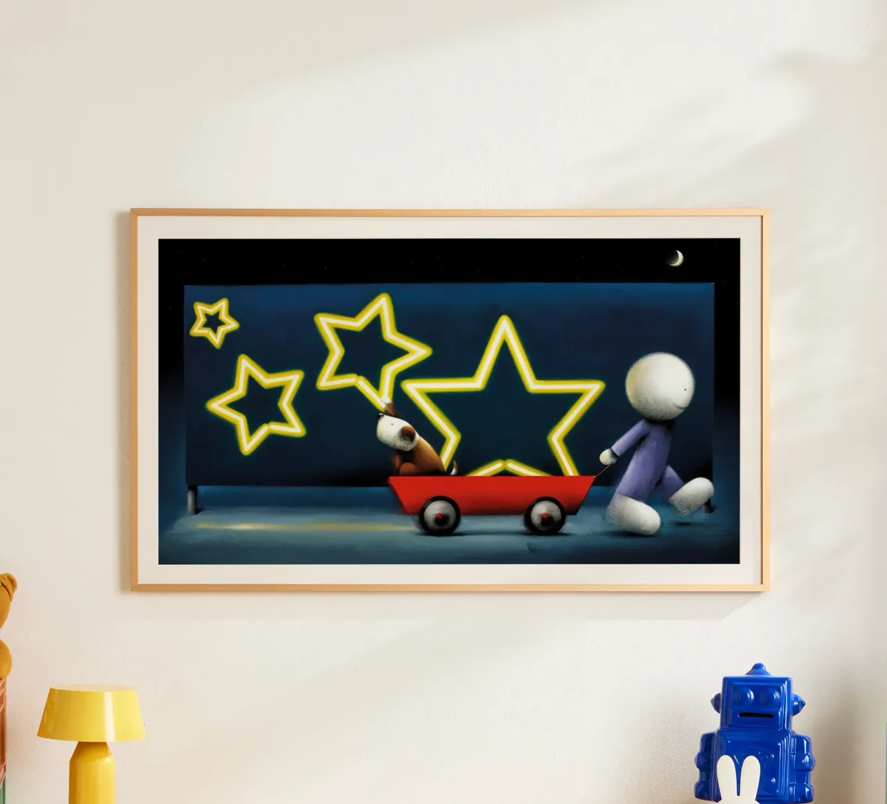 Segno zodiacale Doug hyde poster con telaio in legno da Hyde Hi