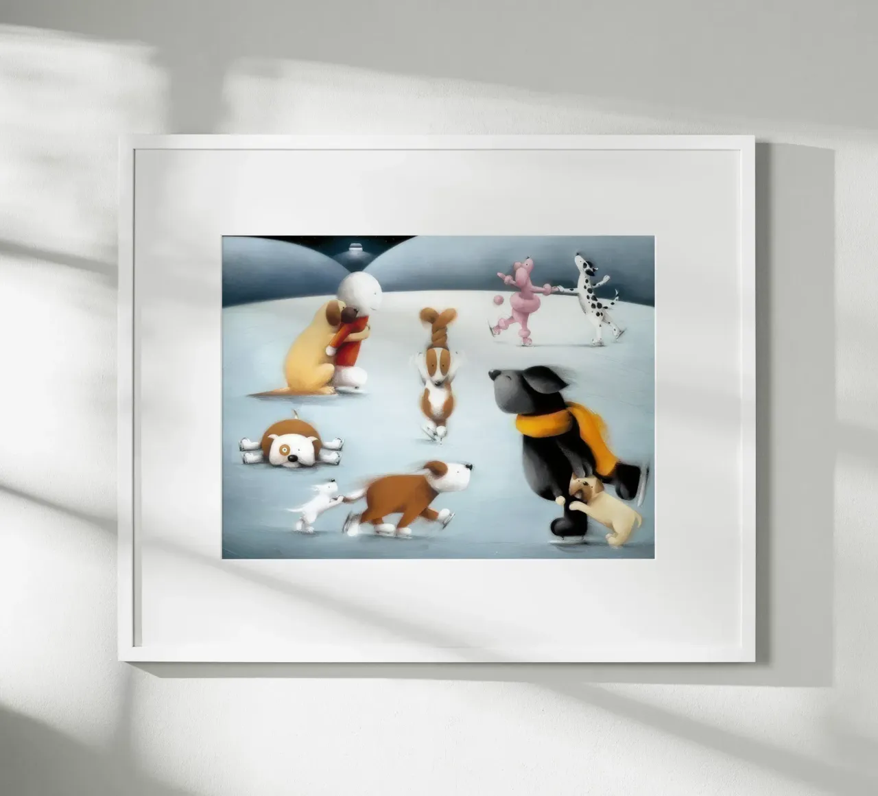 Ballando sul ghiaccio Doug hyde poster con telaio in alluminio da Hyde Hi