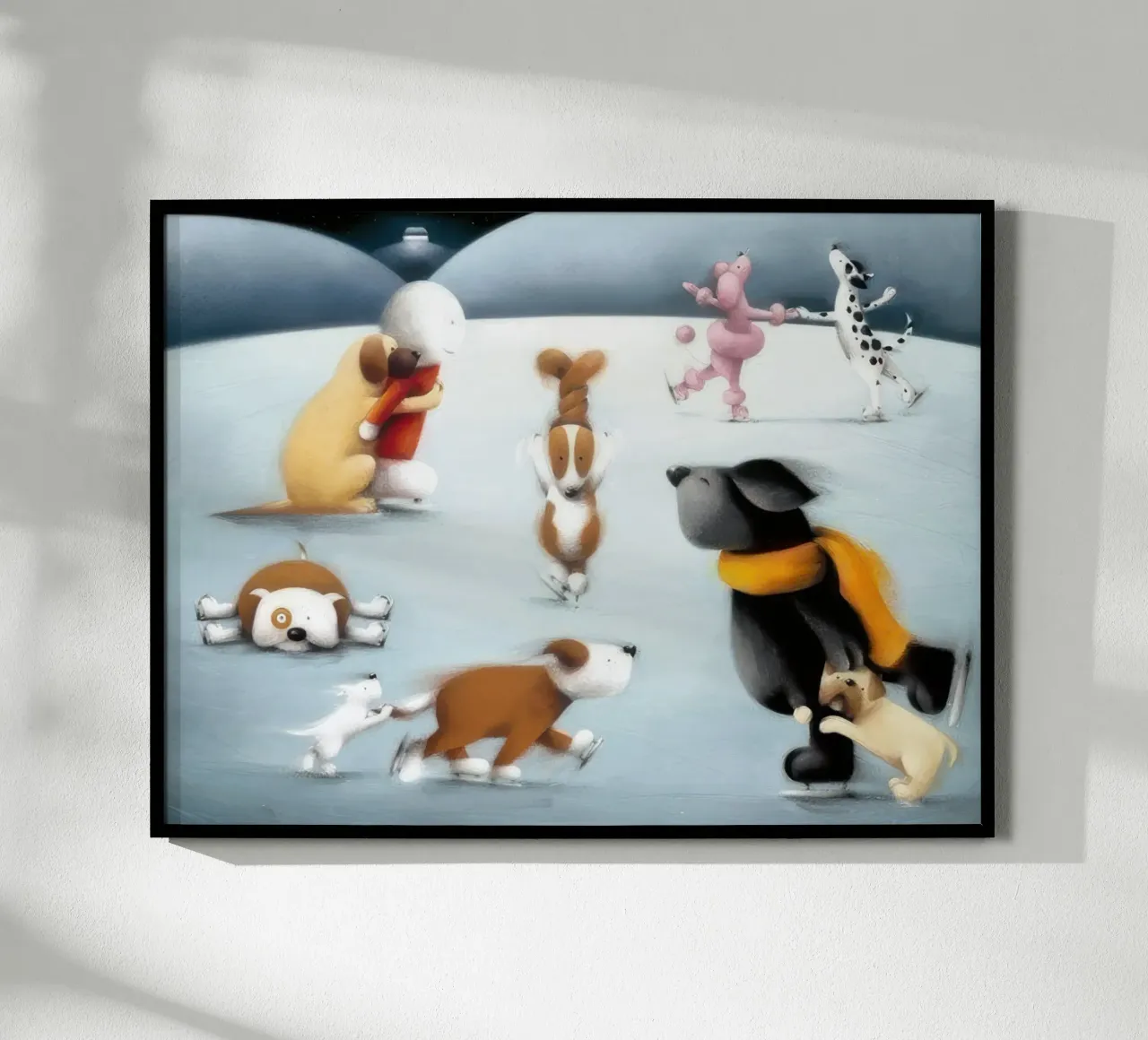 Ballando sul ghiaccio Doug hyde poster con telaio in alluminio da Hyde Hi