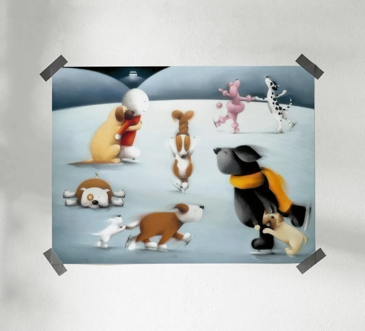 Ballando sul ghiaccio Doug hyde poster con telaio in alluminio da Hyde Hi