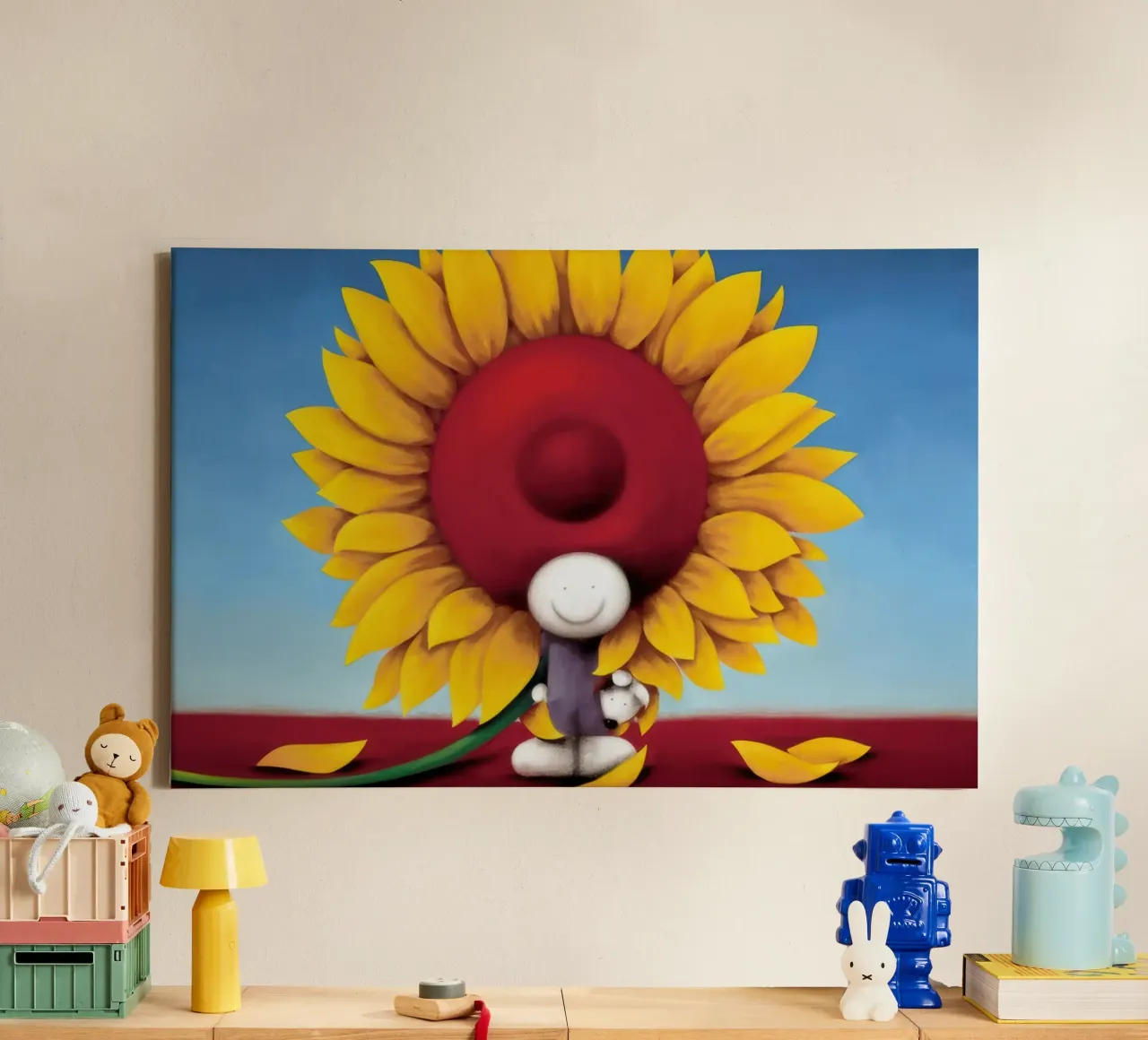 Hier komt de zon Doug hyde canvas met Baklijst van Hyde Hi