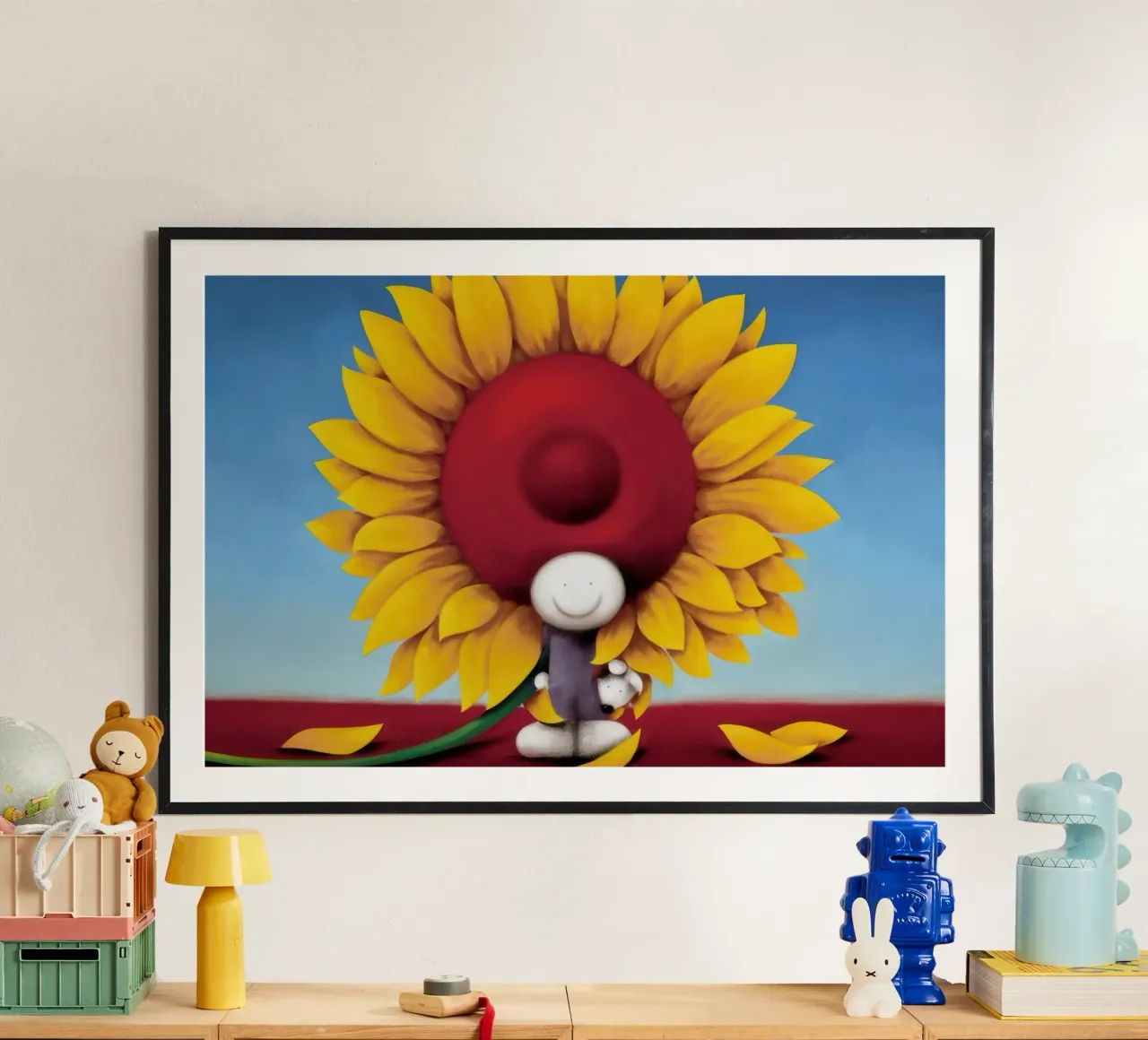 Arriva il sole Doug hyde poster con telaio in legno da Hyde Hi