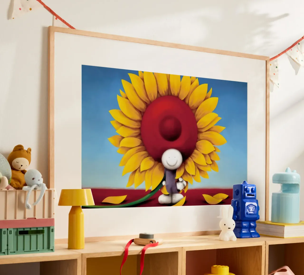Arriva il sole Doug hyde poster con telaio in legno da Hyde Hi