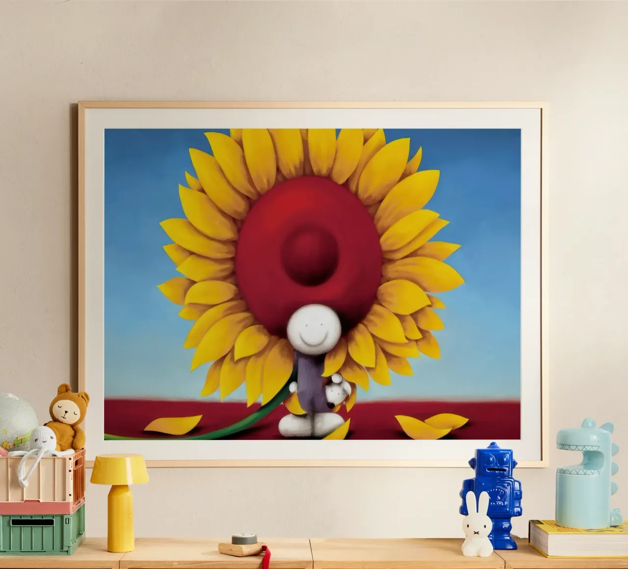 Arriva il sole Doug hyde poster con telaio in legno da Hyde Hi
