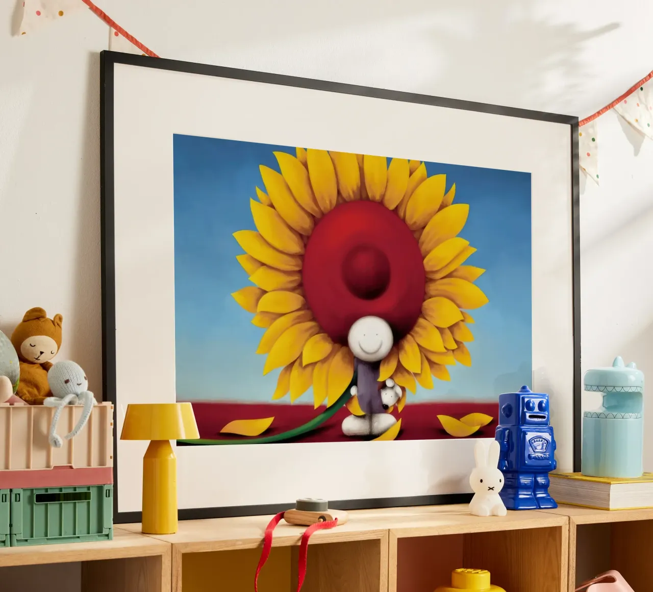 Arriva il sole Doug hyde poster con telaio in legno da Hyde Hi