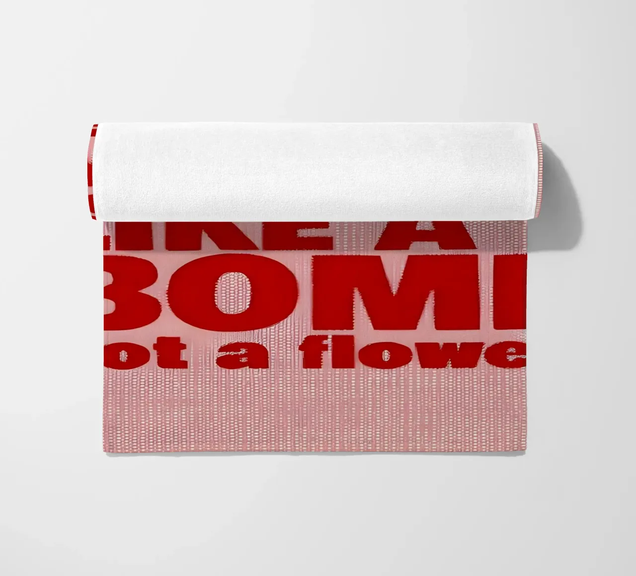 'SHE WAS FRAGILE LIKEA BOMB not a flower telo mare da Type & Tape