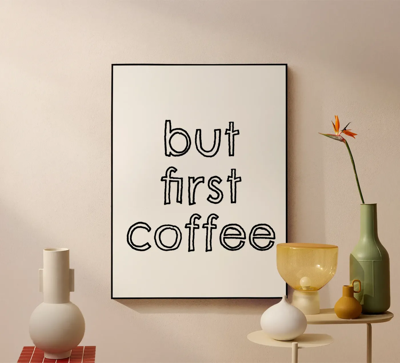 But First Coffee 8 plexiglass da The Type Club Tokyo