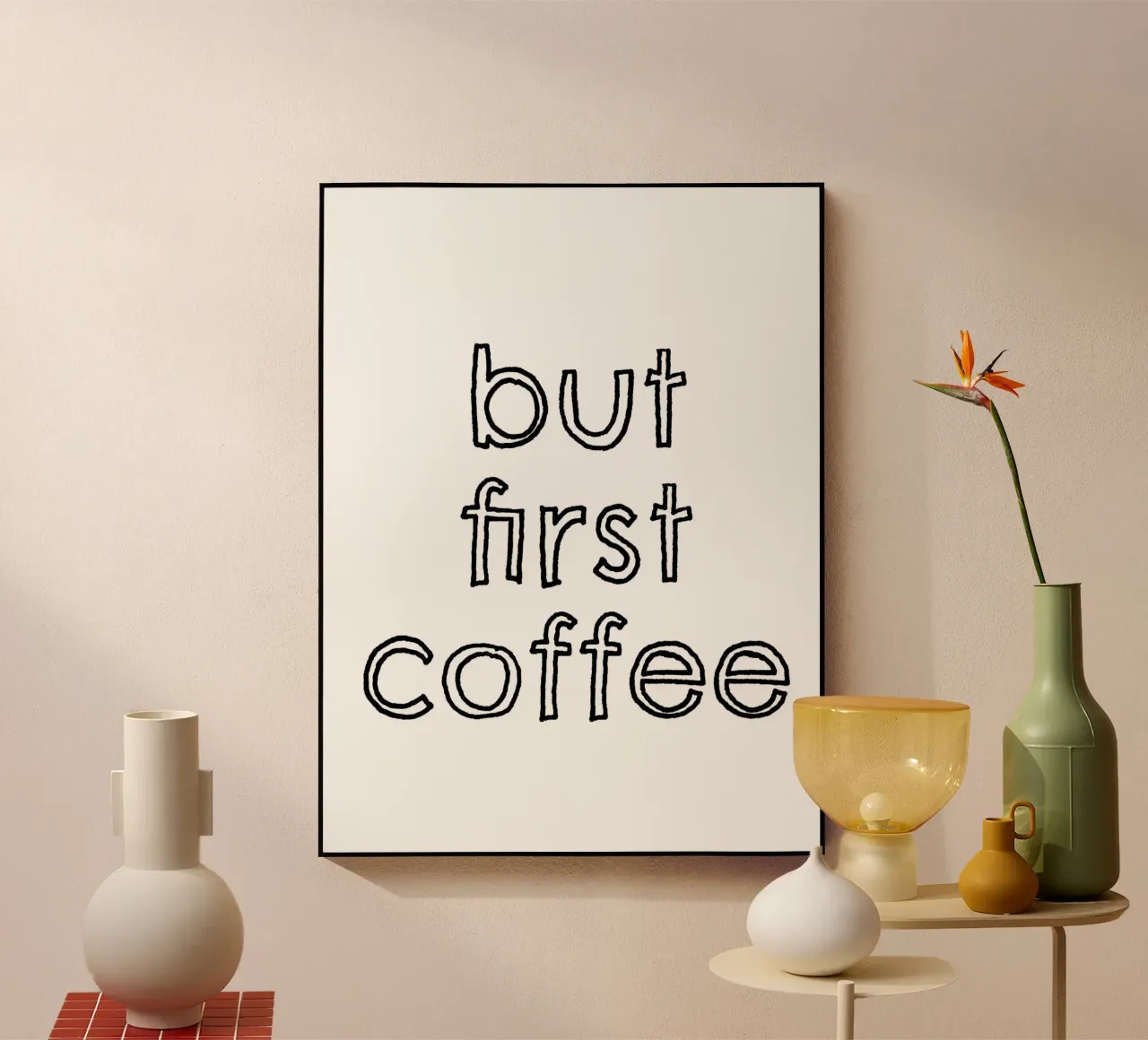 But First Coffee 8 plexiglass da The Type Club Tokyo