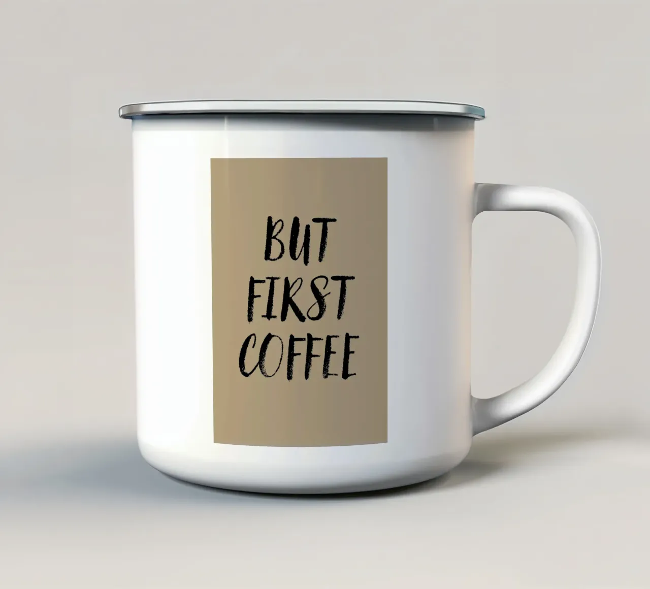 But First Coffee 17 tazza in smalto da The Type Club Tokyo