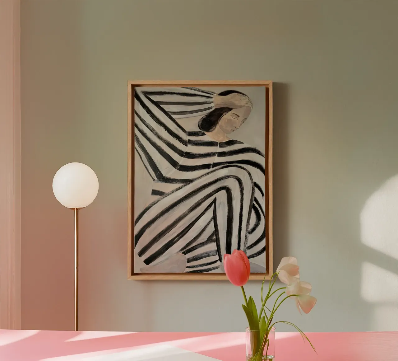 Sofia Lind 13 canvas met Baklijst van William Brown