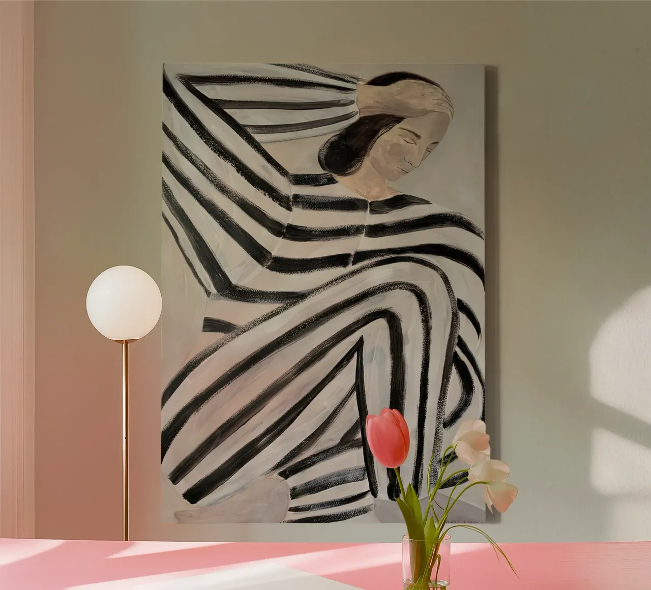 Sofia Lind 13 canvas met Baklijst van William Brown