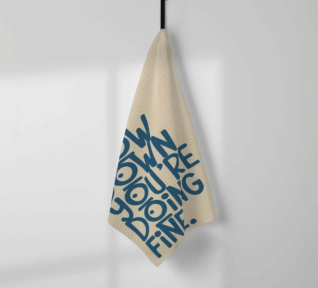 SLOW DOWN YOU'RE DOING FINE! canovaccio da cucina da Type & Tape
