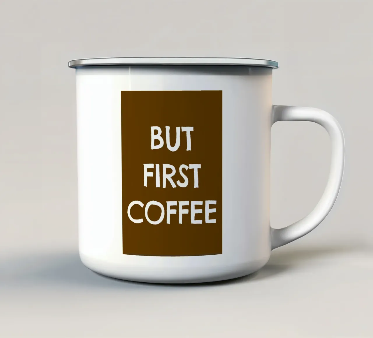 But First Coffee 19 tazza in smalto da The Type Club Tokyo