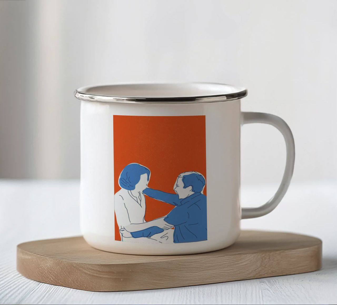 You and I tazza in smalto da Francesco Zorzi