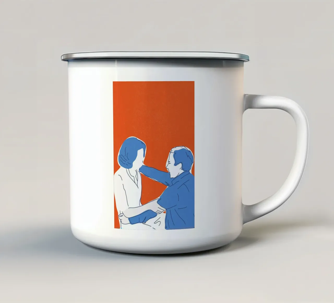 You and I enamel mug by Francesco Zorzi