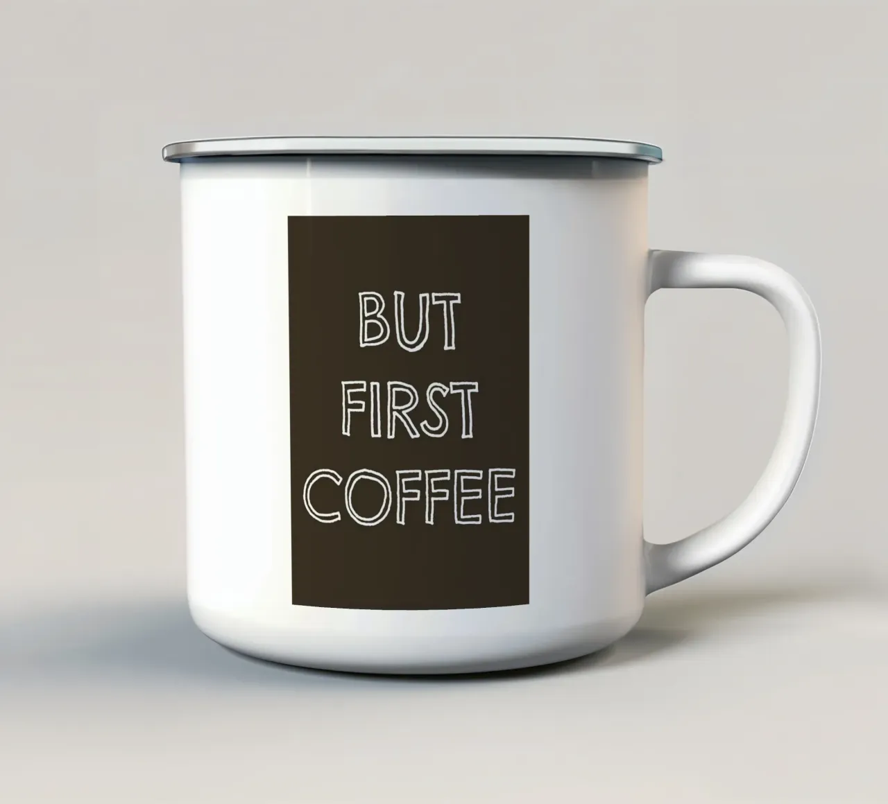 But First Coffee 20 tazza in smalto da The Type Club Tokyo