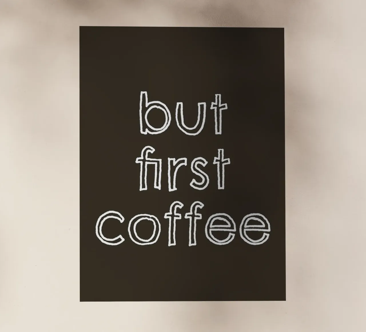 But First Coffee 24 pellicola backlit da The Type Club Tokyo