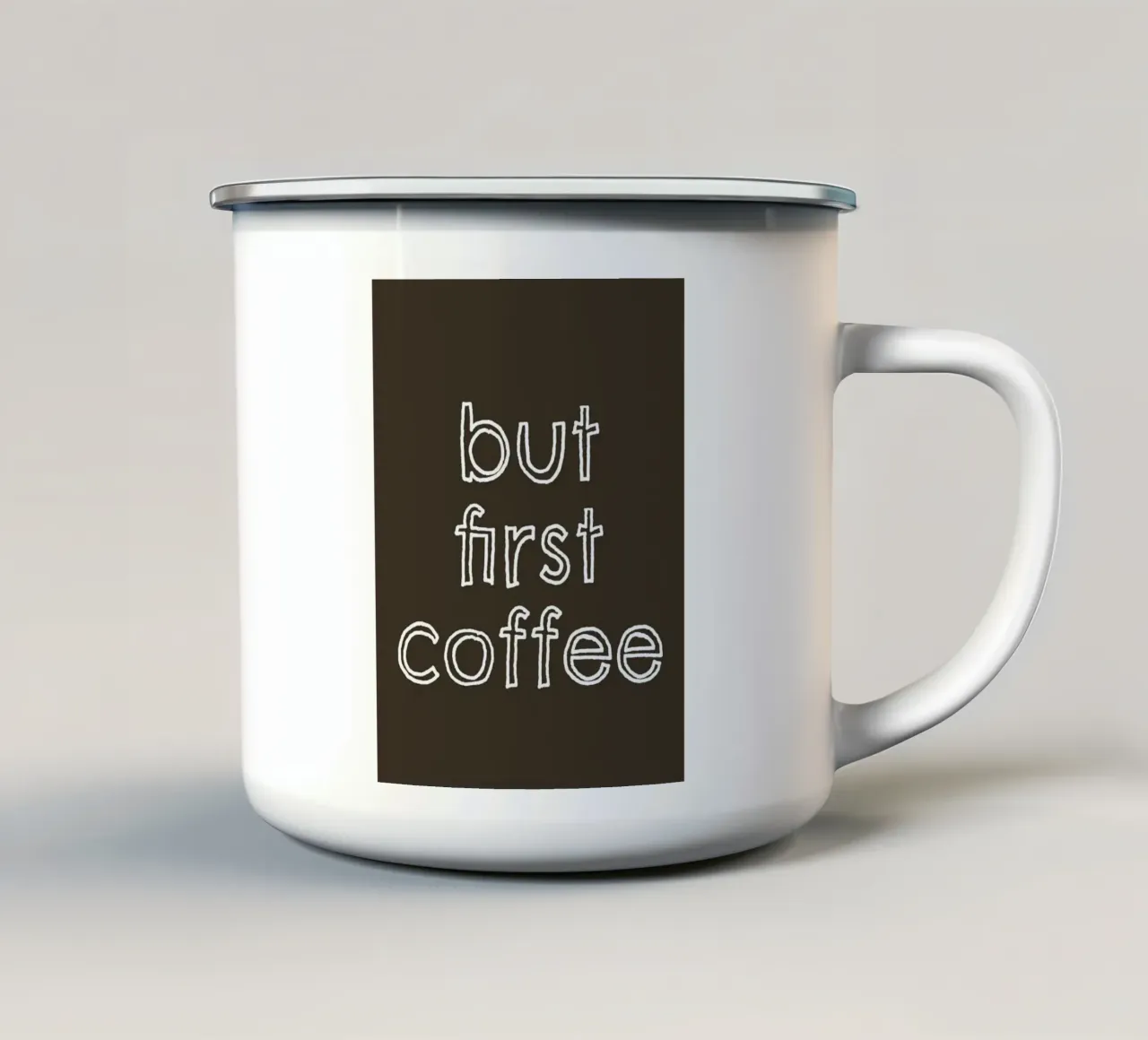 But First Coffee 24 tazza in smalto da The Type Club Tokyo