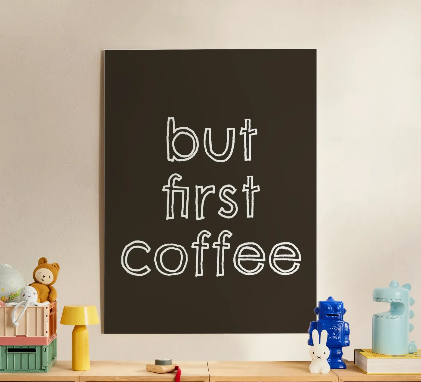 But First Coffee 24 plexiglass da The Type Club Tokyo