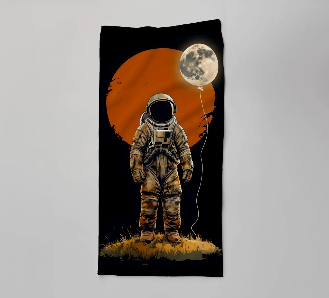 Astronaut with lunar balloon towel by 🥝 KIWI STORE