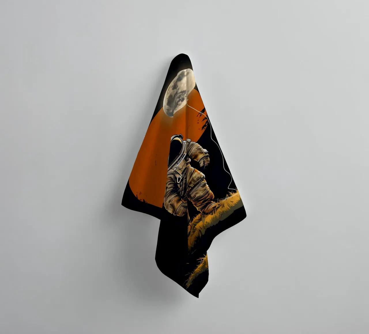 Astronaut with lunar balloon towel by 🥝 KIWI STORE