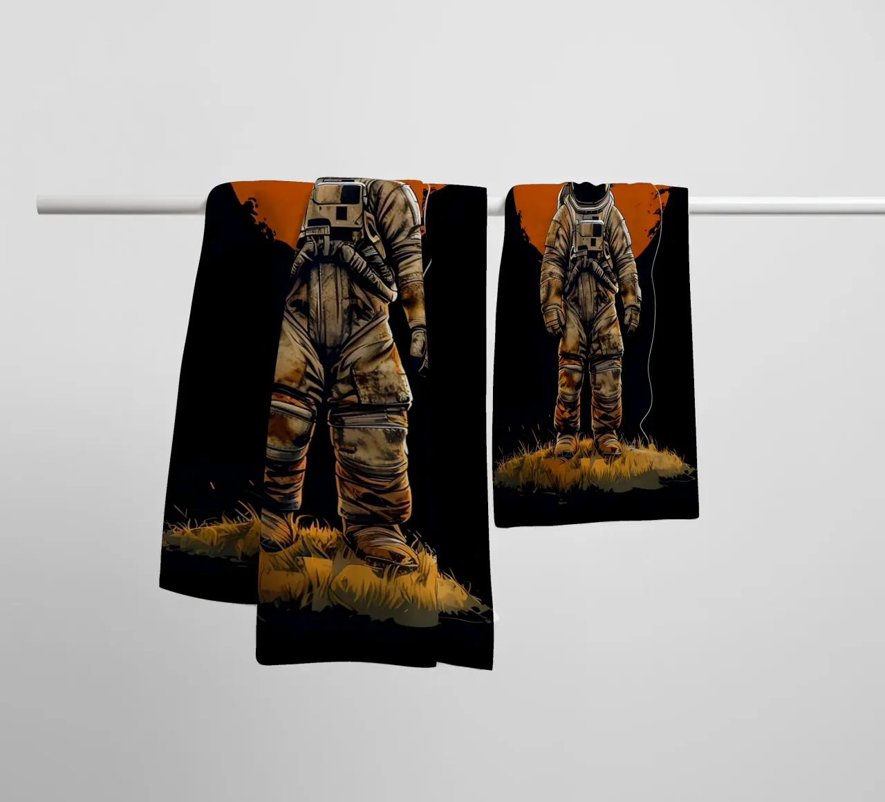 Astronaut with lunar balloon towel by 🥝 KIWI STORE