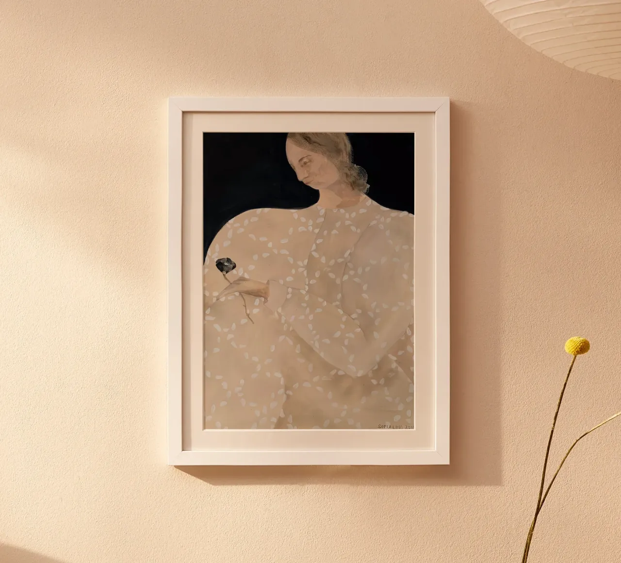 fiore scuro sofia lind poster con telaio in plastica da panaiti vascu