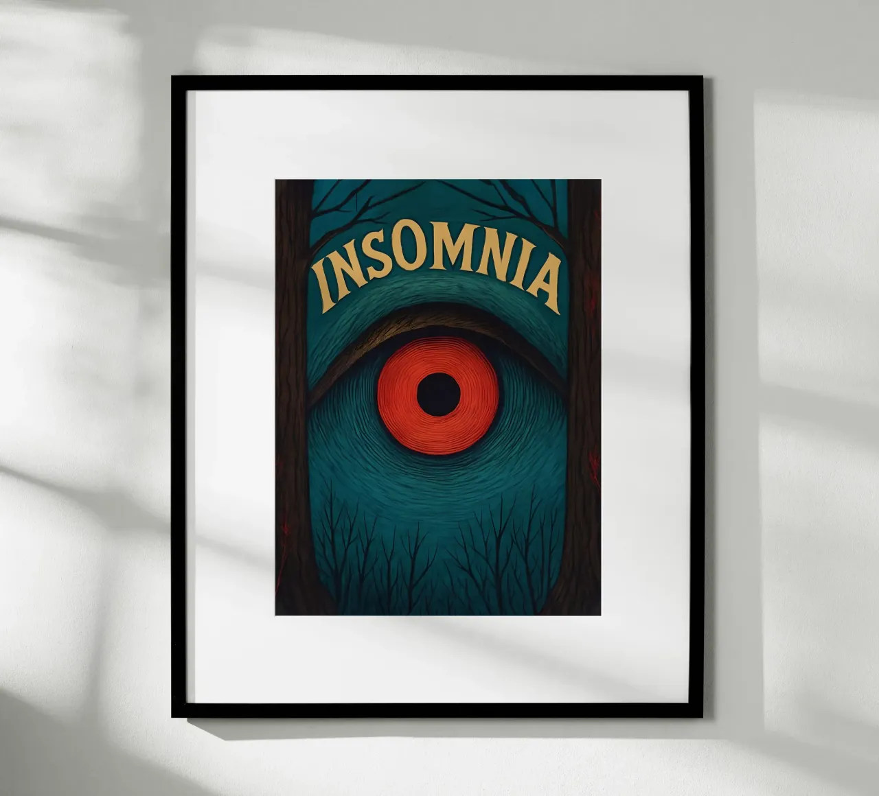 Insomnia: Un occhio infestante nel bosco poster da 🎁 ARTVI-SHOP