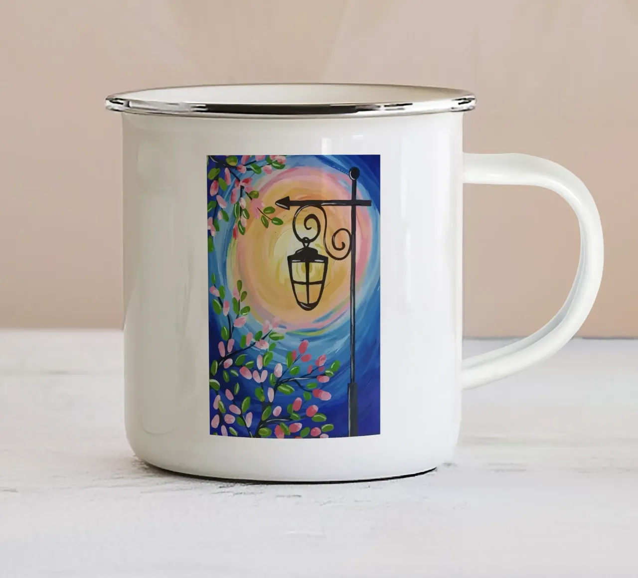 Garden lamp tazza in smalto da Dumery Art