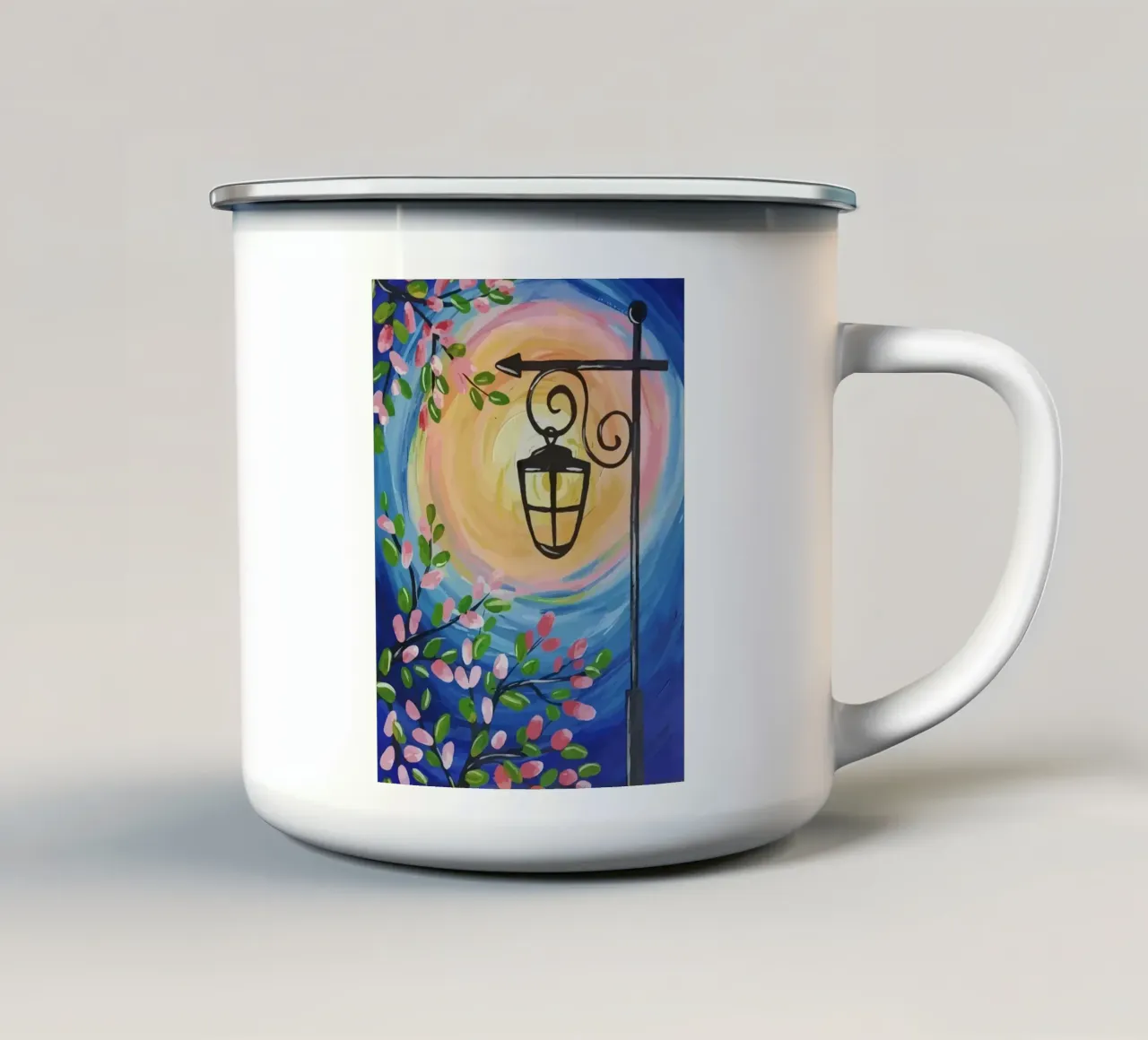 Garden lamp tazza in smalto da Dumery Art