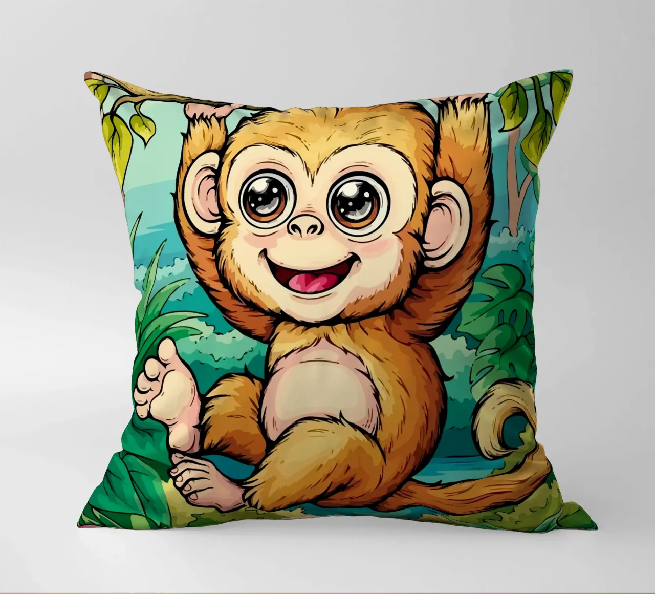 Monkey cuscino da Dumery Art