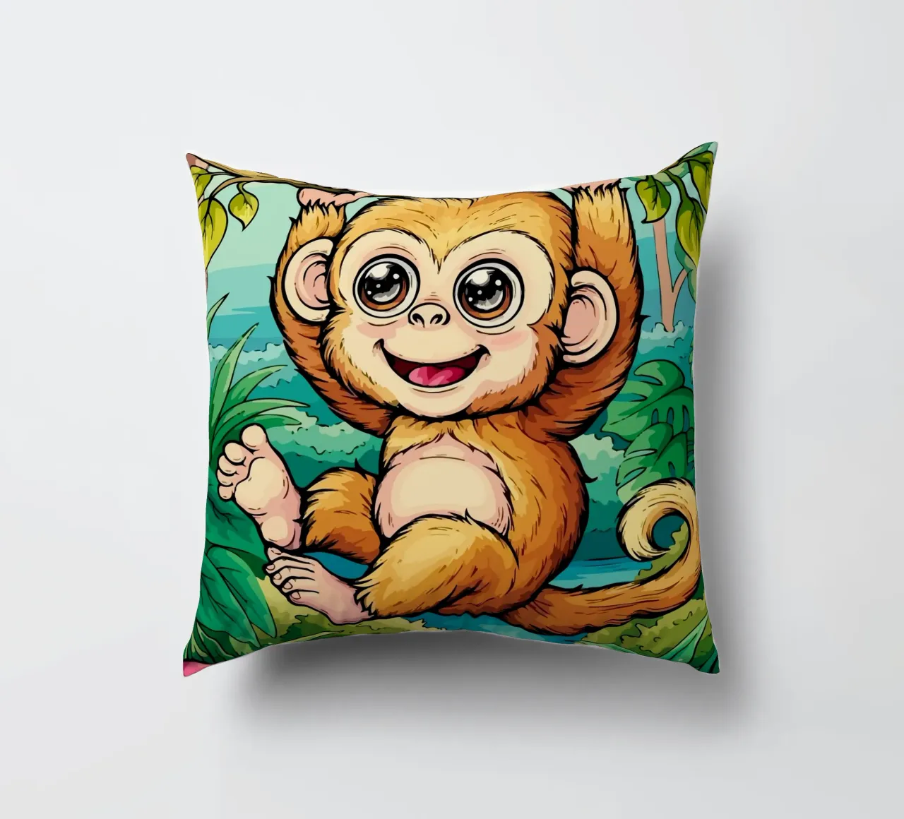 Monkey cuscino da Dumery Art