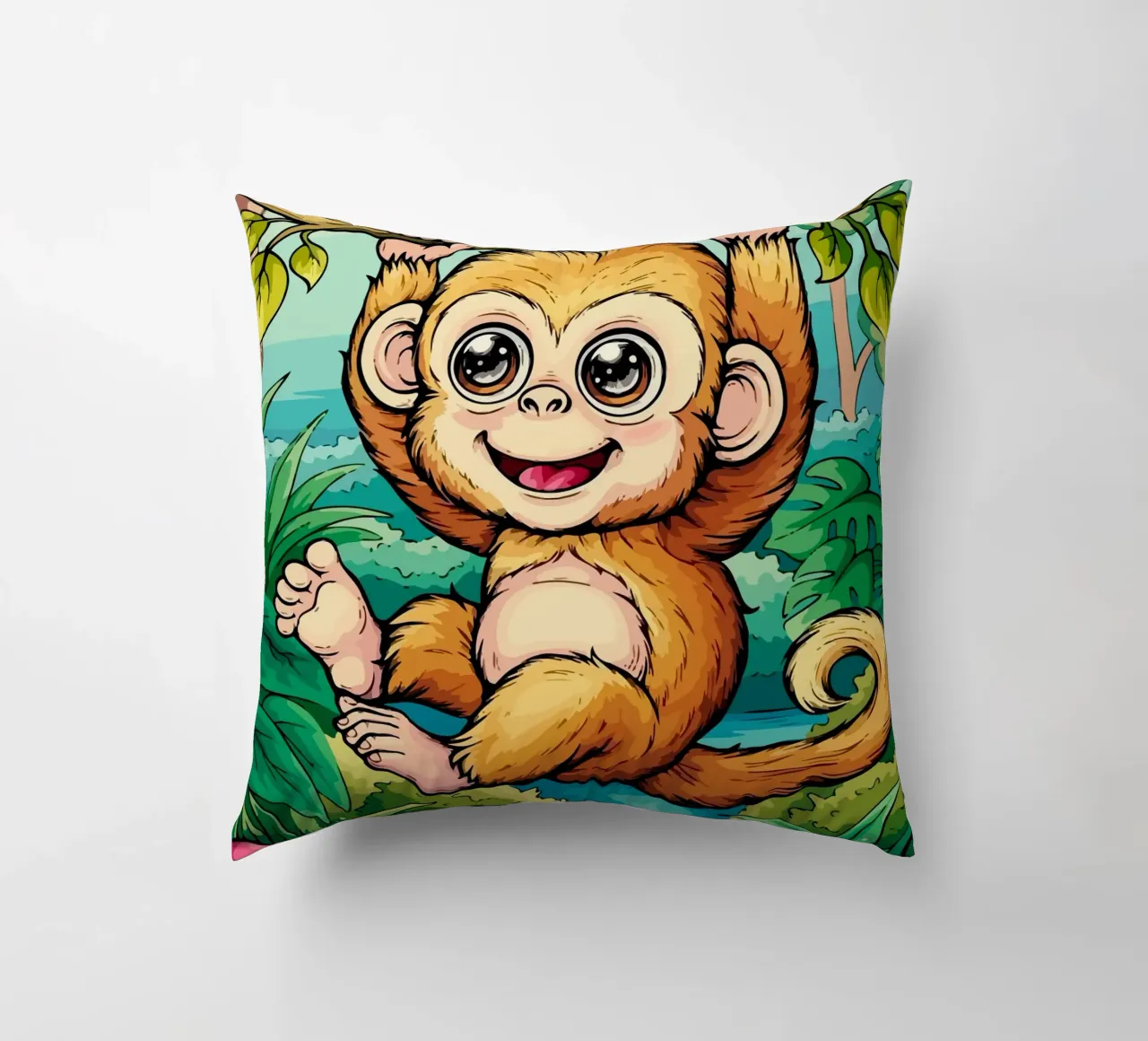 Monkey cuscino da Dumery Art