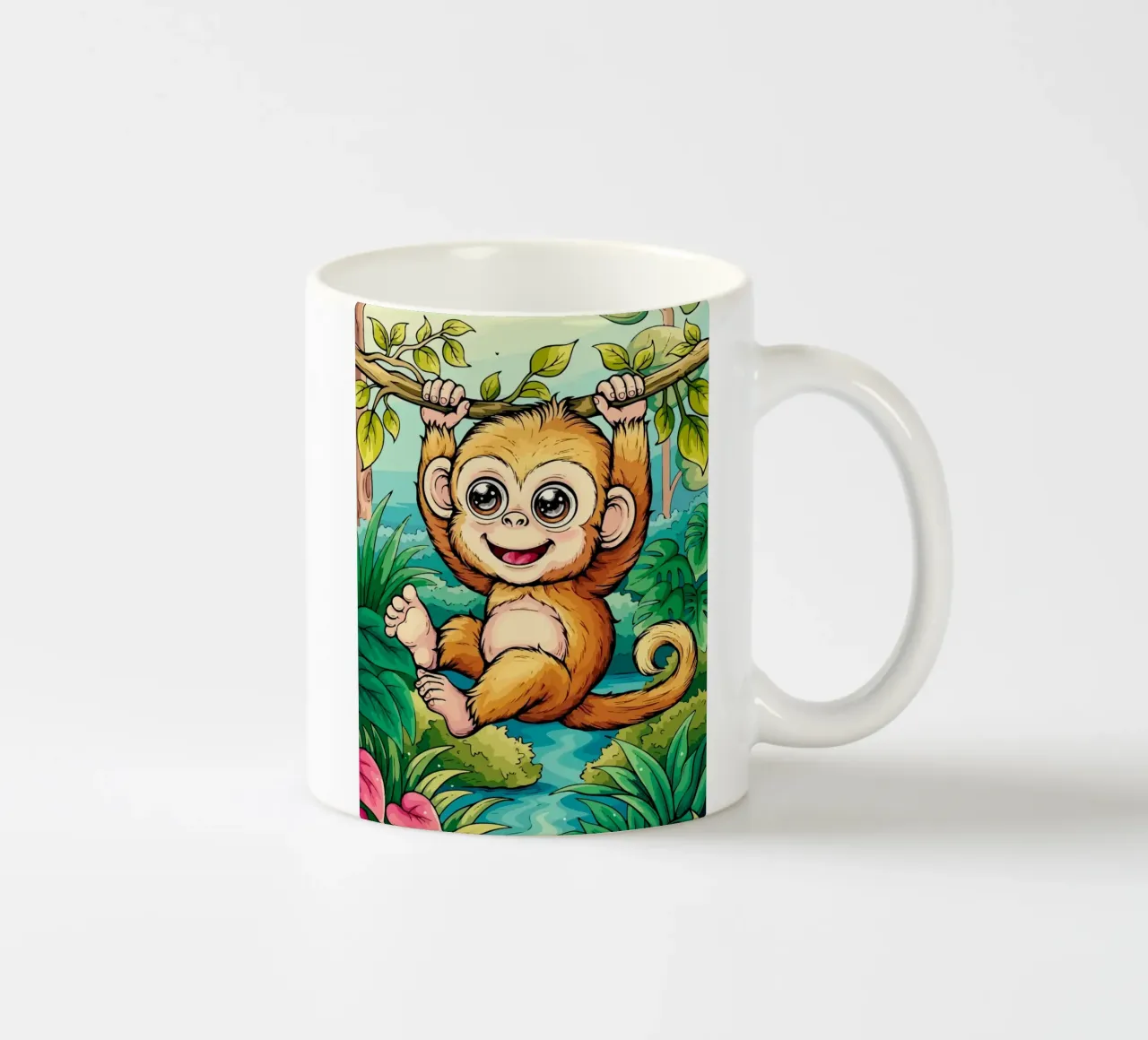 Monkey tazza in ceramica da Dumery Art