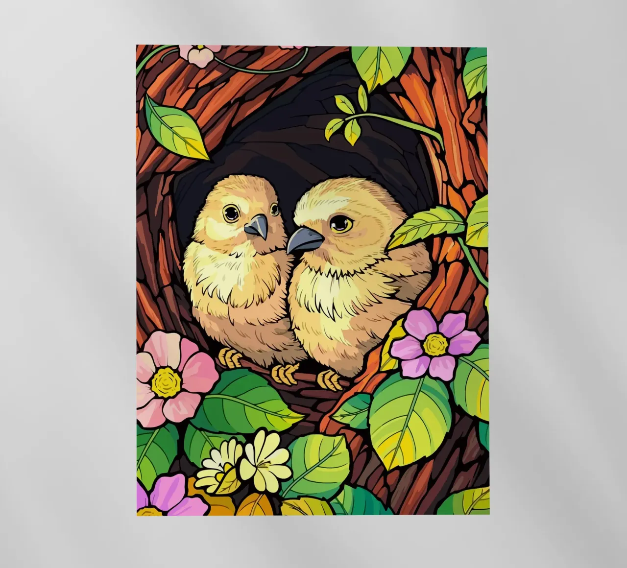 a pair of birds pellicola backlit da Dumery Art