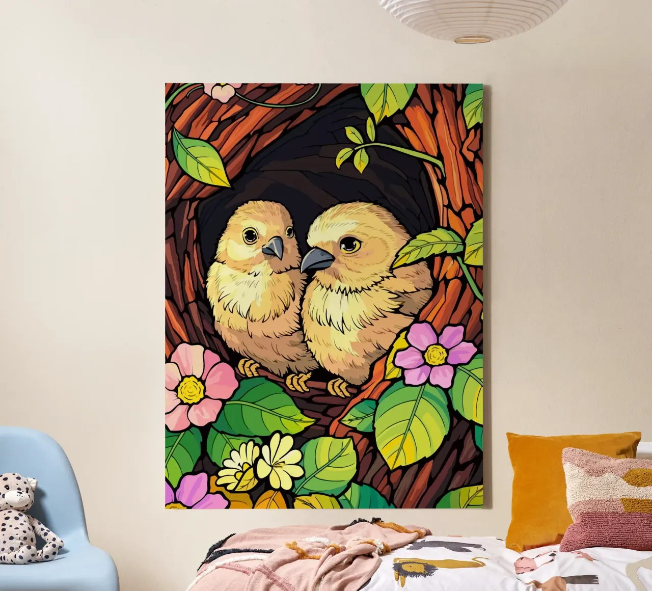 a pair of birds tela con Cornice a cassetta da Dumery Art
