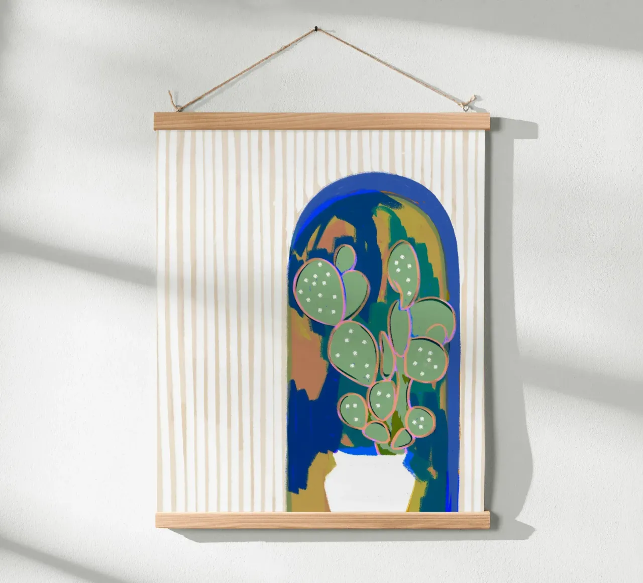 Regole della casa: Soggiorni in cactus poster con telaio in plastica da 83oranges