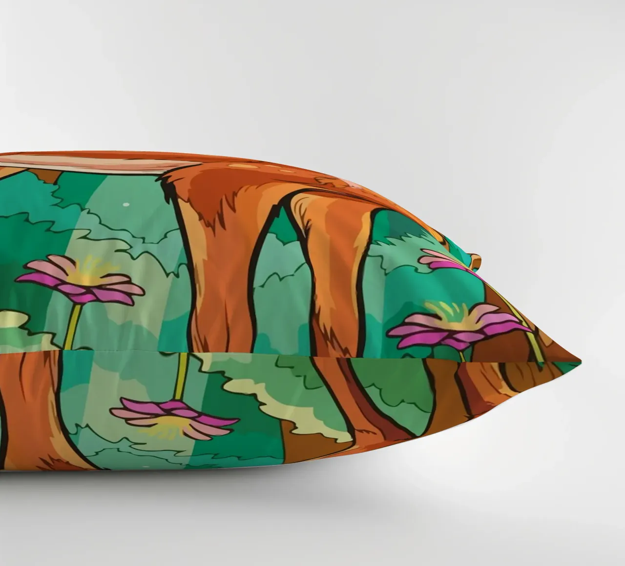 deer playing with birds cuscino da Dumery Art