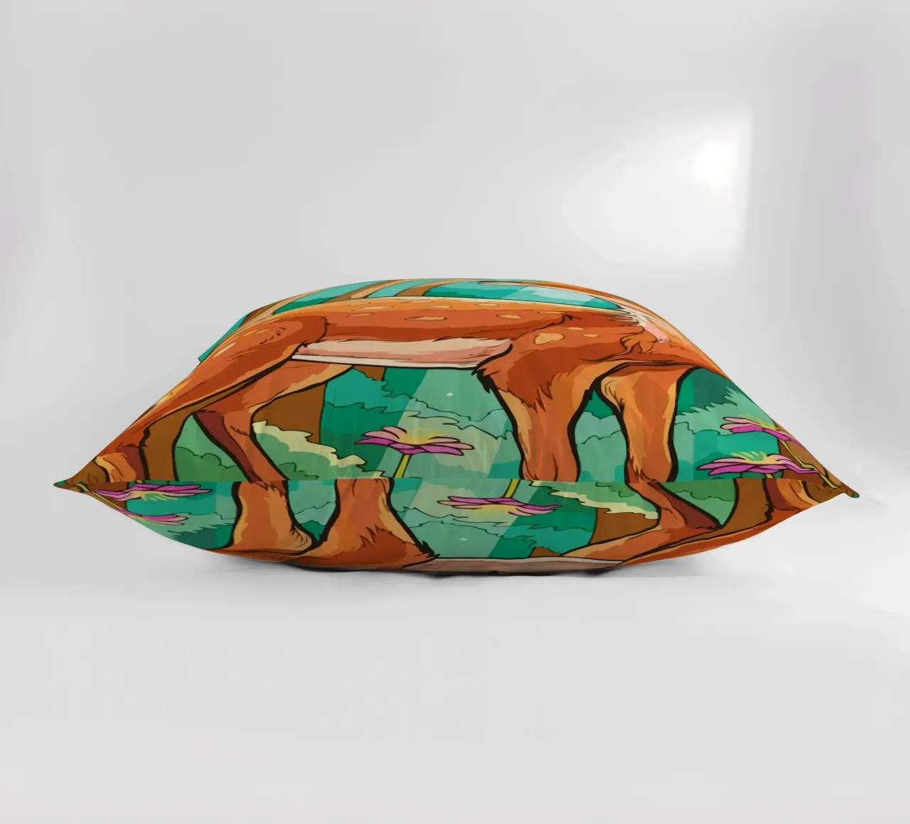 deer playing with birds cuscino da Dumery Art
