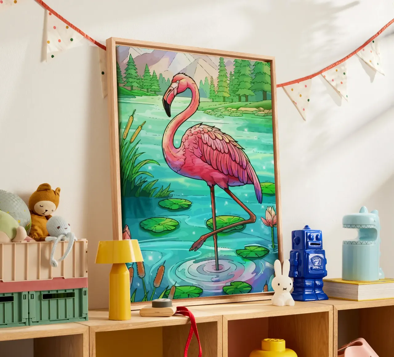 Crane canvas met Baklijst van Dumery Art